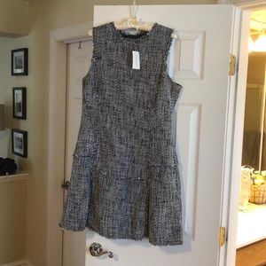 Banana Republic Blue Tweed Fit and Flare Dress-14